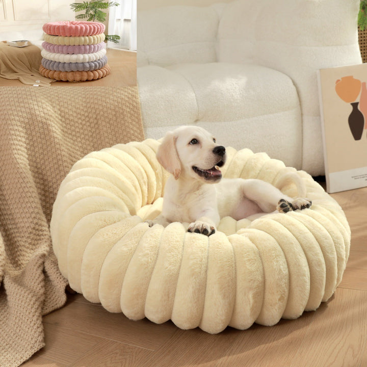 Warm Long-Hair Plush Pet Round Nest Bed: The Ultimate Comfort for Your Furry Friend